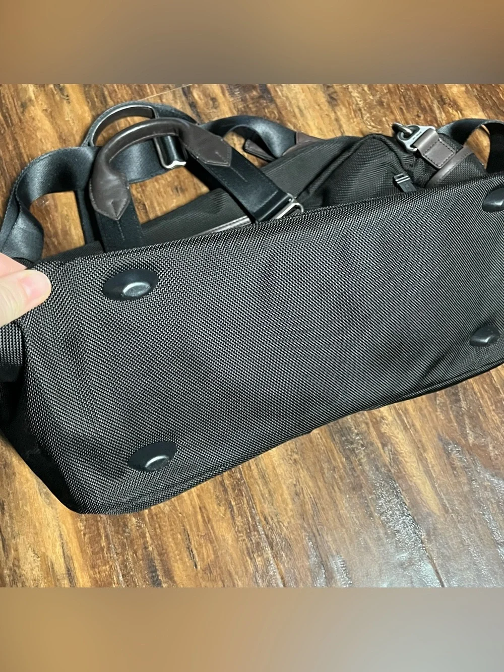 Tumi Alpha Bravo Everett Duffel Black Brown EXCELLENT 22340HKH